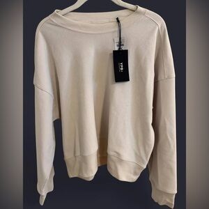 Abercrombie YPB Cream Women's Fleece Crewneck